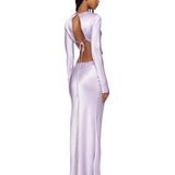 Purple Ren Long Sleeve Midi Dress - Endless - UAE Rental and Resale for Women's Fashion
