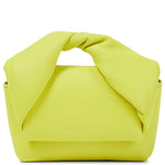 Yellow Twister Nano leather crossbody bag with knotted handle design — JW Anderson | Endless UAE