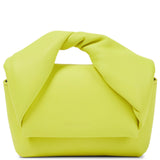 Yellow Twister Nano leather crossbody bag with knotted handle design — JW Anderson | Endless UAE