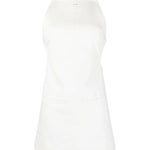 White sleeveless mini dress with geometric cut-out details and adjustable straps — Courrèges | Endless UAE