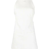 White sleeveless mini dress with geometric cut-out details and adjustable straps — Courrèges | Endless UAE