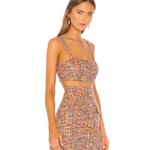 Multicolored tweed crop top with thick straps and sweetheart neckline — Song of Style | Endless UAE