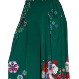 Emerald Wide Leg Pant with Gathered Pockets and Floral Print — Camilla | Endless UAE