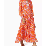 Quirrel Printed Maxi Dress in Plissé - Endless - UAE Rental and Resale for Women's Fashion