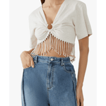 Rabanne Cropped Embellished Top - Endless - UAE Rental and Resale for Women's Fashion