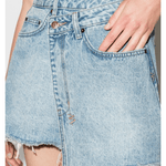 Rap Asymmetric Denim Mini Skirt - Endless - UAE Rental and Resale for Women's Fashion
