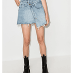 Rap Asymmetric Denim Mini Skirt - Endless - UAE Rental and Resale for Women's Fashion