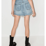 Rap Asymmetric Denim Mini Skirt - Endless - UAE Rental and Resale for Women's Fashion