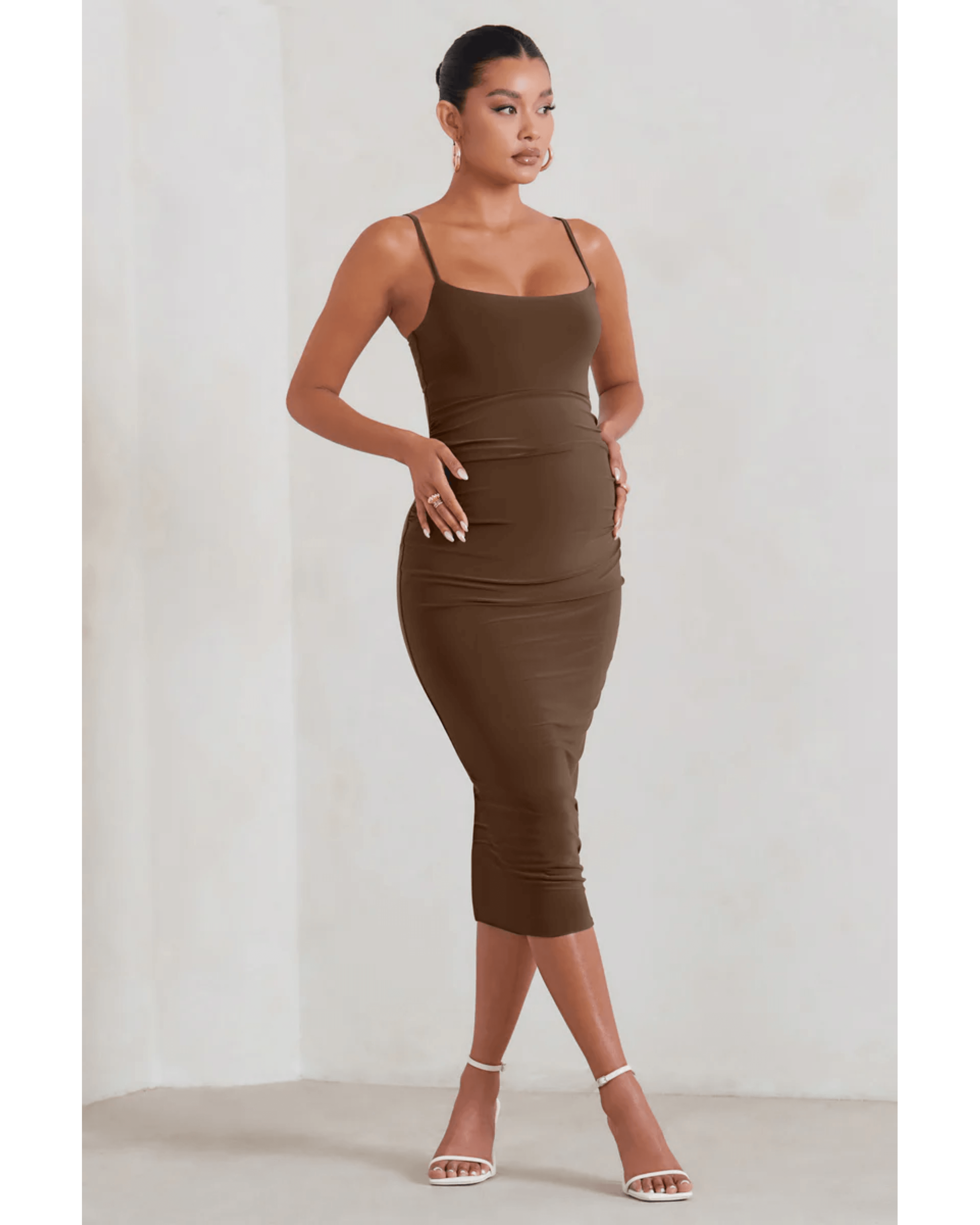 Raquel Maternity Cami Midi Dress - Endless - UAE Rental and Resale for Women's Fashion