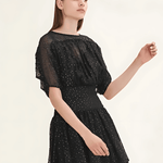 Rawson Black Polka-Dot Chiffon Dress - Endless - UAE Rental and Resale for Women's Fashion