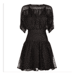 Rawson Black Polka-Dot Chiffon Dress - Endless - UAE Rental and Resale for Women's Fashion