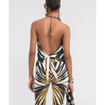 Ray Of Gold Print Silk Top Scarf - Endless - UAE Rental and Resale for Women's Fashion