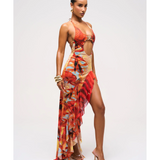 Reef Ruffle Detail Asymetric Dress - Endless - UAE Rental and Resale for Women's Fashion