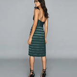 Pia Striped Wrap Front Dress