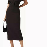 Revival Off Shoulder Midi Dress - Endless - UAE Rental and Resale for Women's Fashion