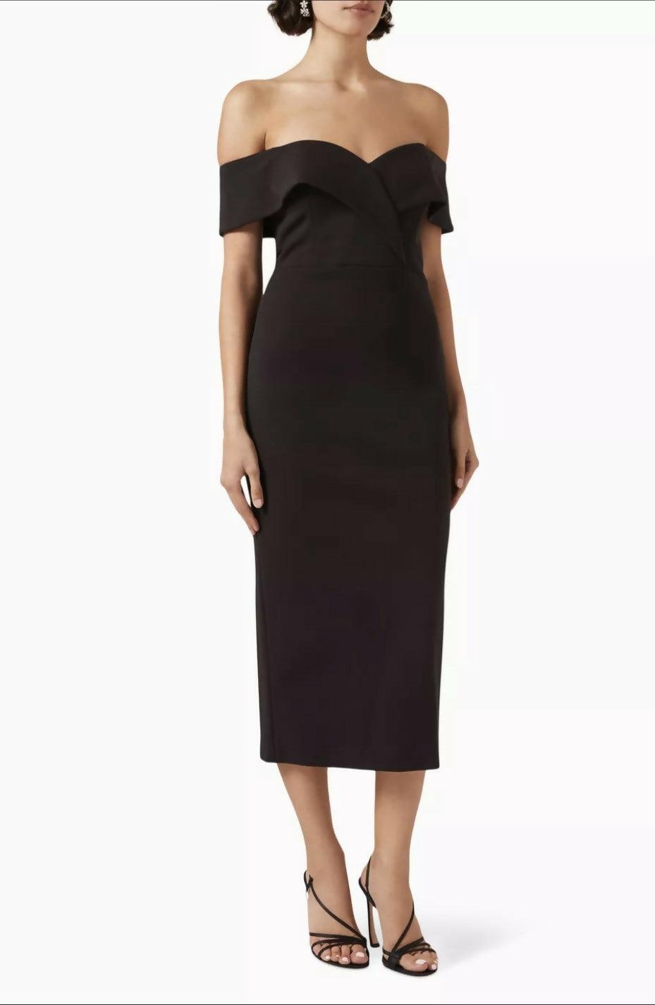Revival Off Shoulder Midi Dress - Endless - UAE Rental and Resale for Women's Fashion