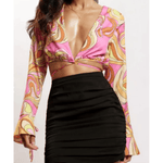 Rheanna Wrap Around Cropped Shirt - Endless - UAE Rental and Resale for Women's Fashion