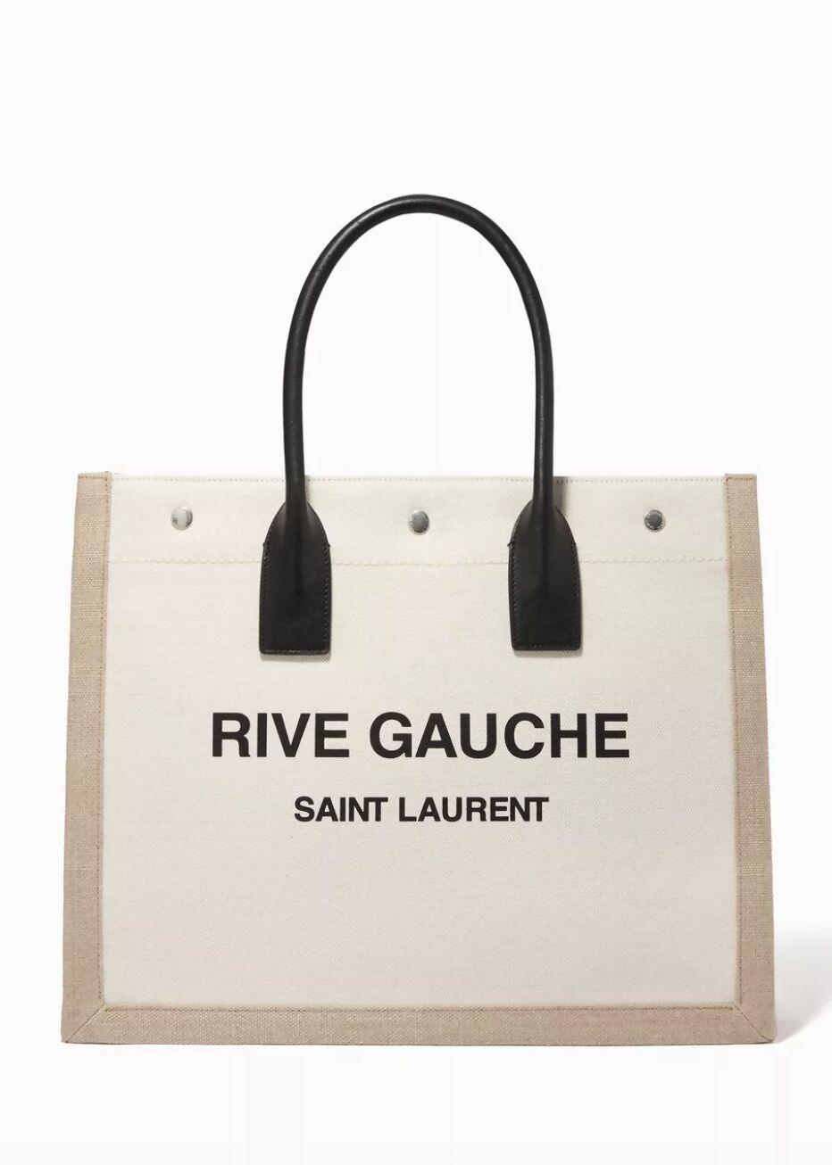 Rive Gauche Tote Bag in Linen & Leather - Endless