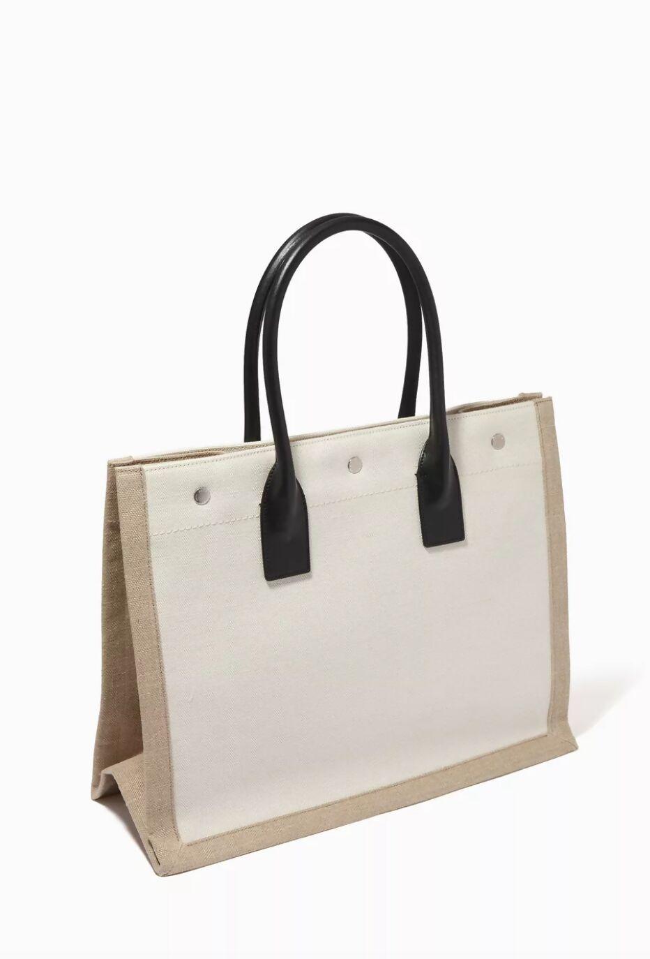 Rive Gauche Tote Bag in Linen & Leather - Endless