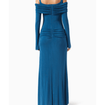 Rosa Draped Maxi Dress In Navy - Endless - UAE Rental and Resale for Women's Fashion