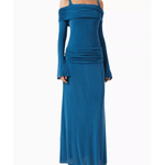 Rosa Draped Maxi Dress In Navy - Endless - UAE Rental and Resale for Women's Fashion