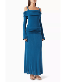 Rosa Draped Maxi Dress In Navy - Endless - UAE Rental and Resale for Women's Fashion