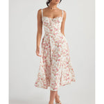 Rose Print Bustier Sundress - Endless - UAE Rental and Resale for Women's Fashion