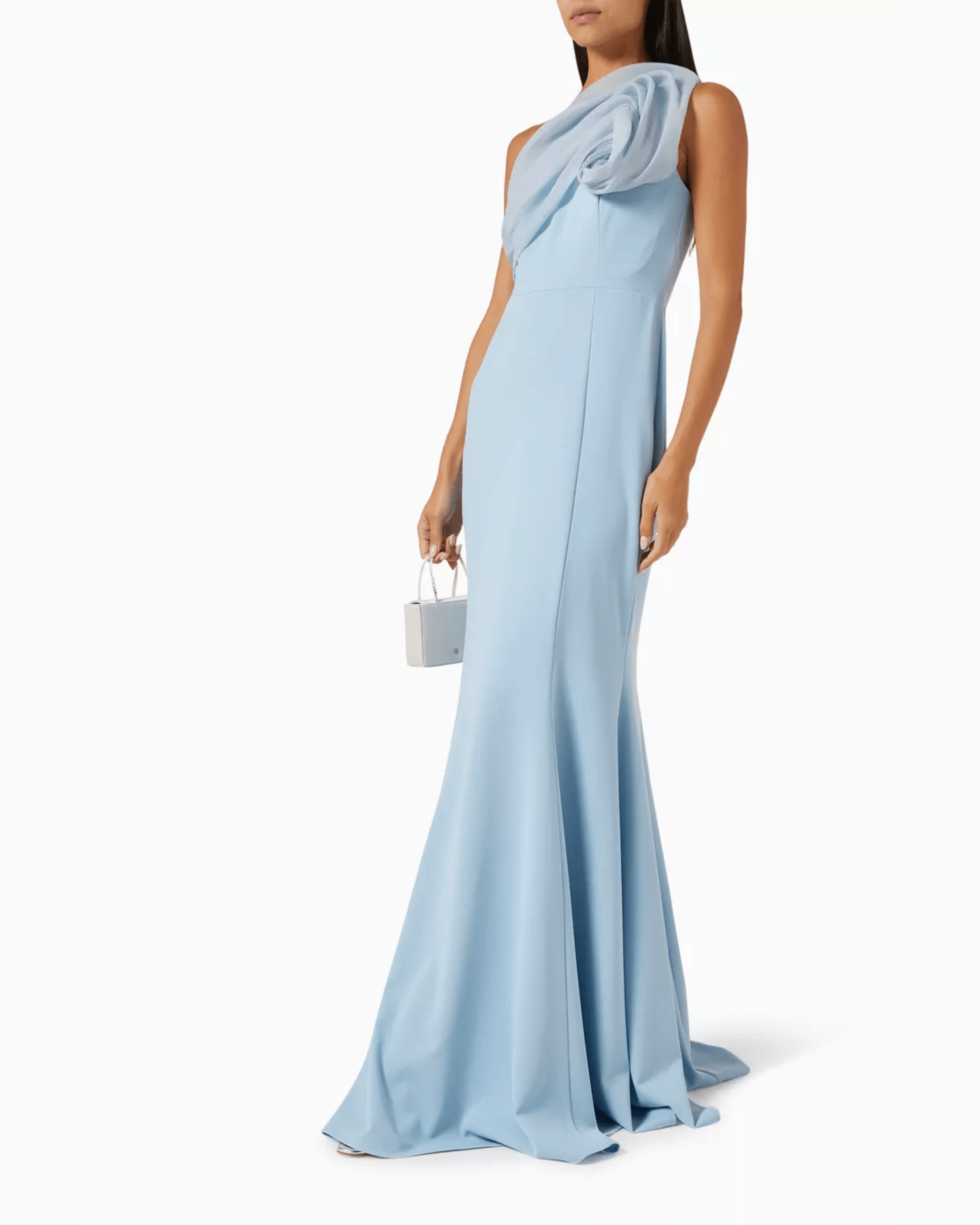 Rosette One-shoulder Gown - Endless - UAE Rental and Resale for Women's Fashion