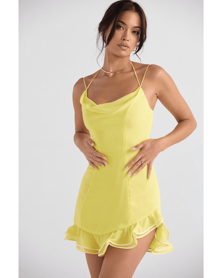 Rossella Buttercup Ruffle Mini Dress - Endless - UAE Rental and Resale for Women's Fashion