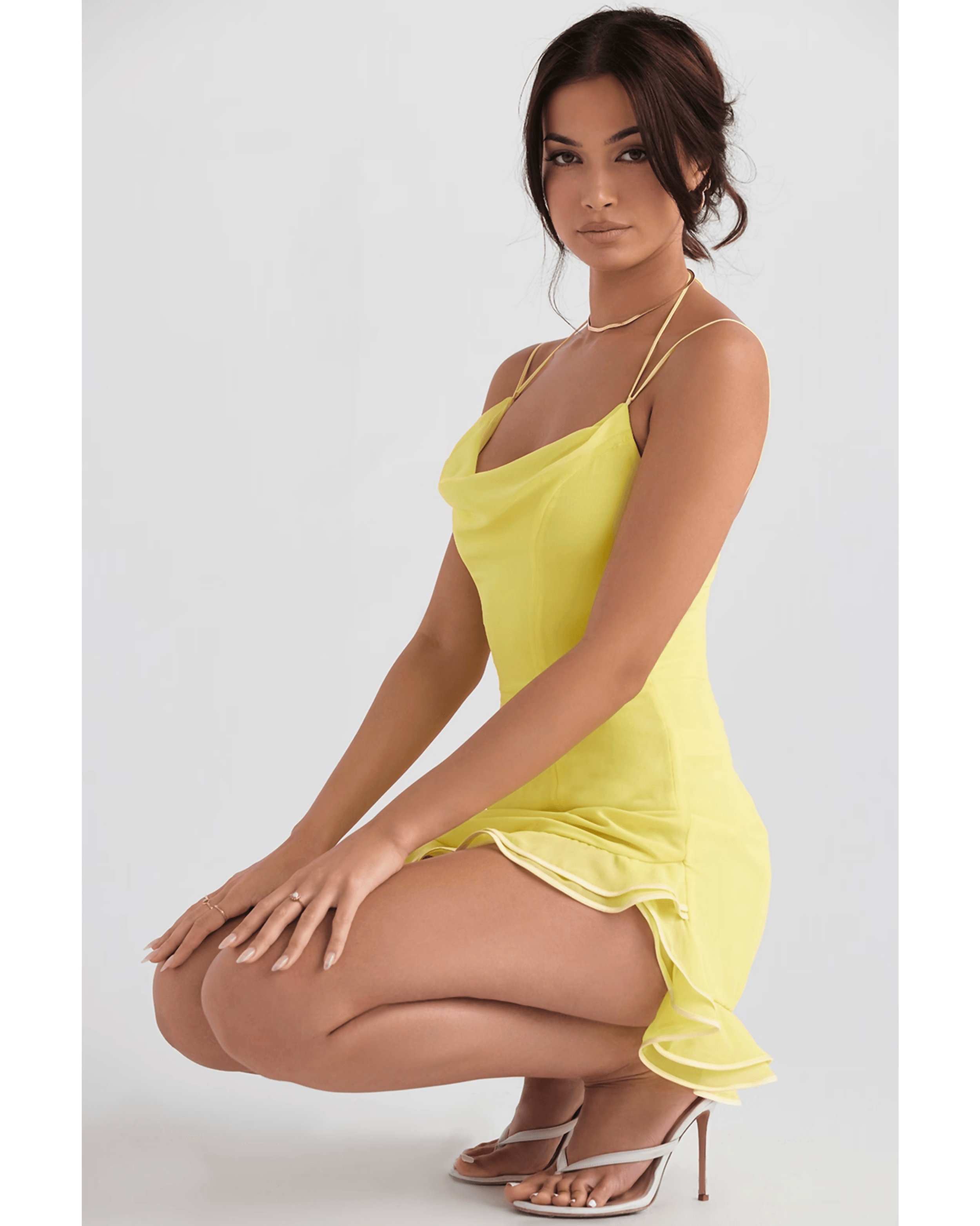 Rossella Buttercup Ruffle Mini Dress - Endless - UAE Rental and Resale for Women's Fashion