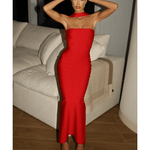 Ruby Red Festivity Maxi Dress - Endless - UAE Rental and Resale for Women's Fashion