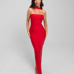 Ruby Red Festivity Maxi Dress - Endless - UAE Rental and Resale for Women's Fashion