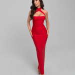 Ruby Red Festivity Maxi Dress - Endless - UAE Rental and Resale for Women's Fashion