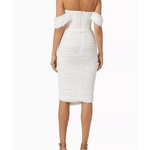 Ruched Off-shoulder Midi Dress - Endless - UAE Rental and Resale for Women's Fashion