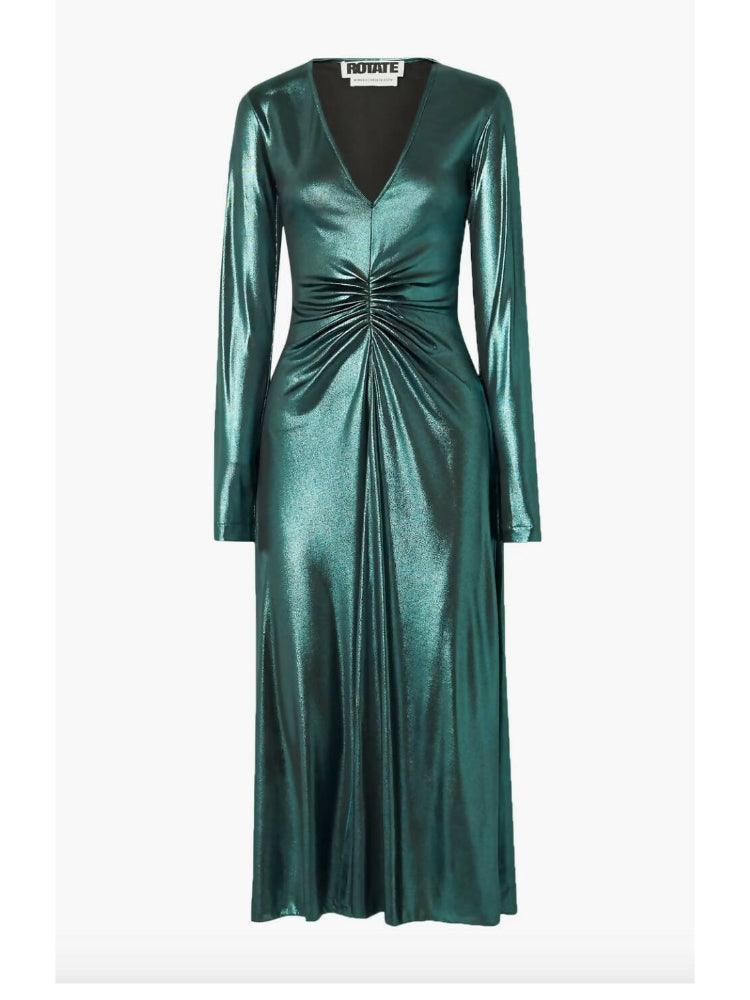 Ruched stretch-lamé midi dress - Endless - UAE Rental and Resale for Women's Fashion