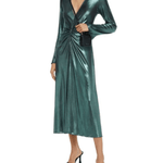 Ruched stretch-lame midi dress - Endless - UAE Rental and Resale for Women's Fashion