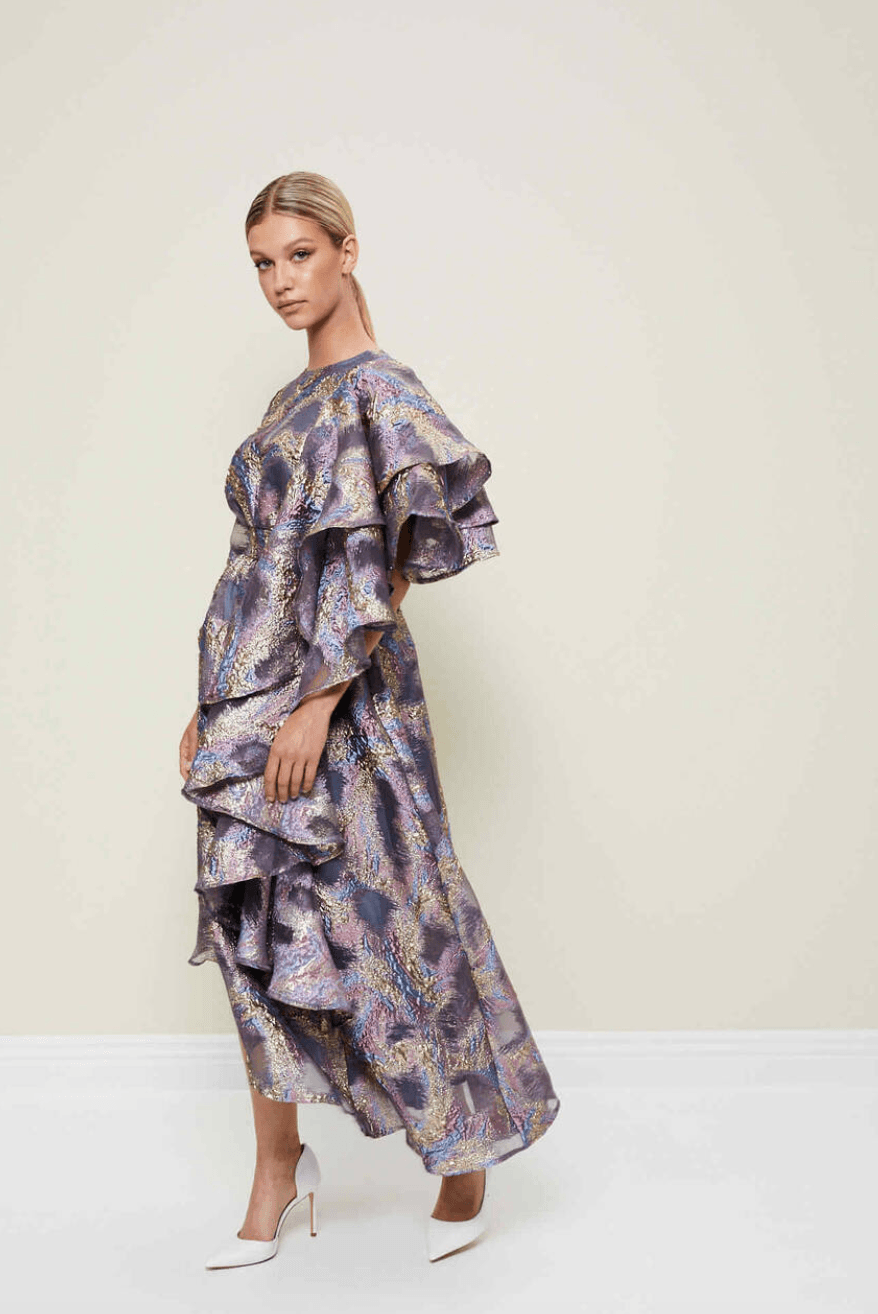 Ruffle Asymmetrical Dress - Endless - UAE Rental and Resale for Women's Fashion