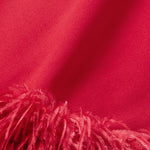 Red feathered mini dress with turtleneck and long sleeves — Taller Marmo | Endless UAE