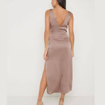 Sadie Recycled Satin Split Dress - Endless - UAE Rental and Resale for Women's Fashion