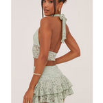 Sage Green Lace Co-ord Set - Endless - UAE Rental and Resale for Women's Fashion