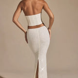 Saphira Embellished Cut-Out Draped Corset Gown