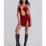 Scarlett Red Mini Fatale Dress - Endless - UAE Rental and Resale for Women's Fashion