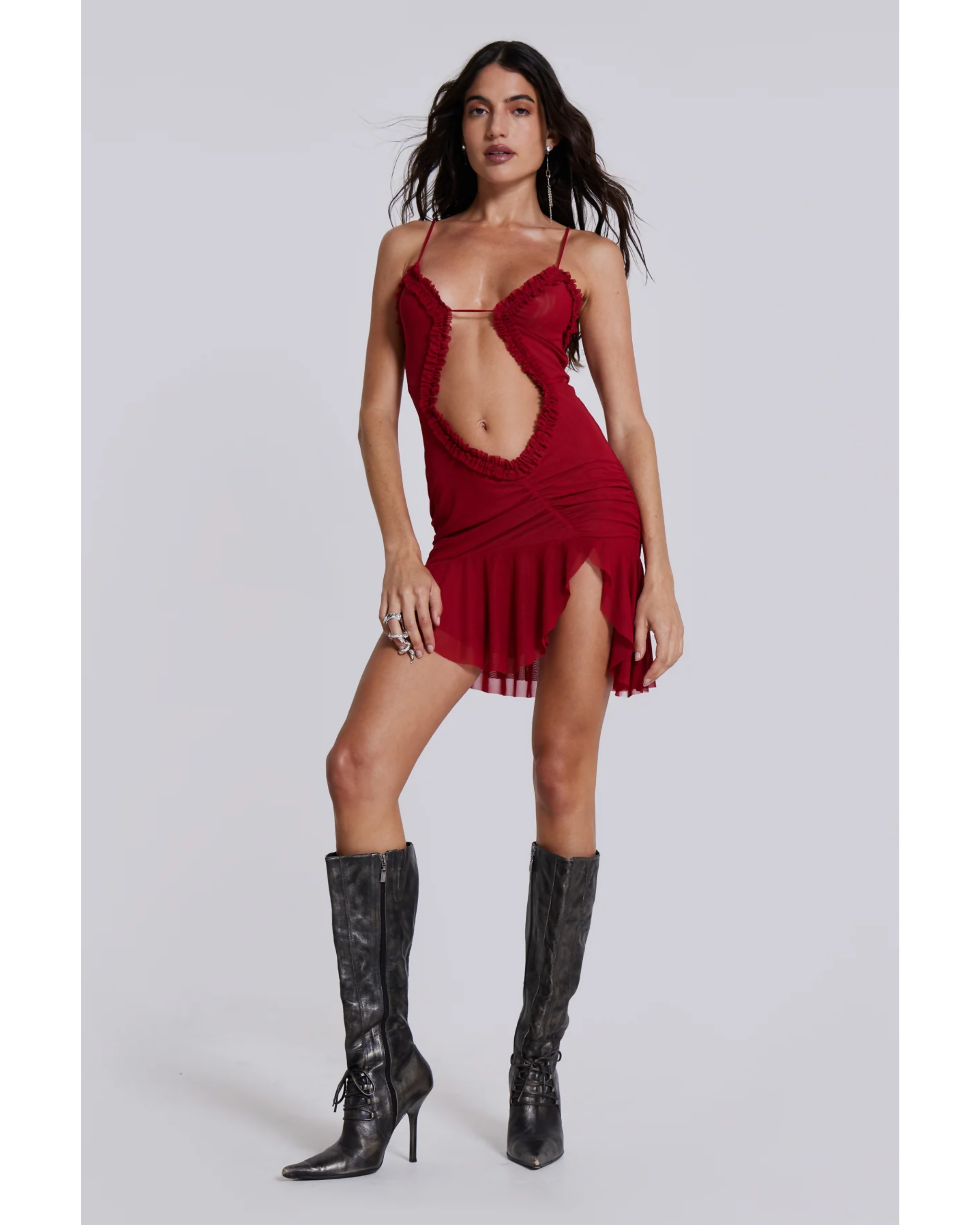 Scarlett Red Mini Fatale Dress - Endless - UAE Rental and Resale for Women's Fashion