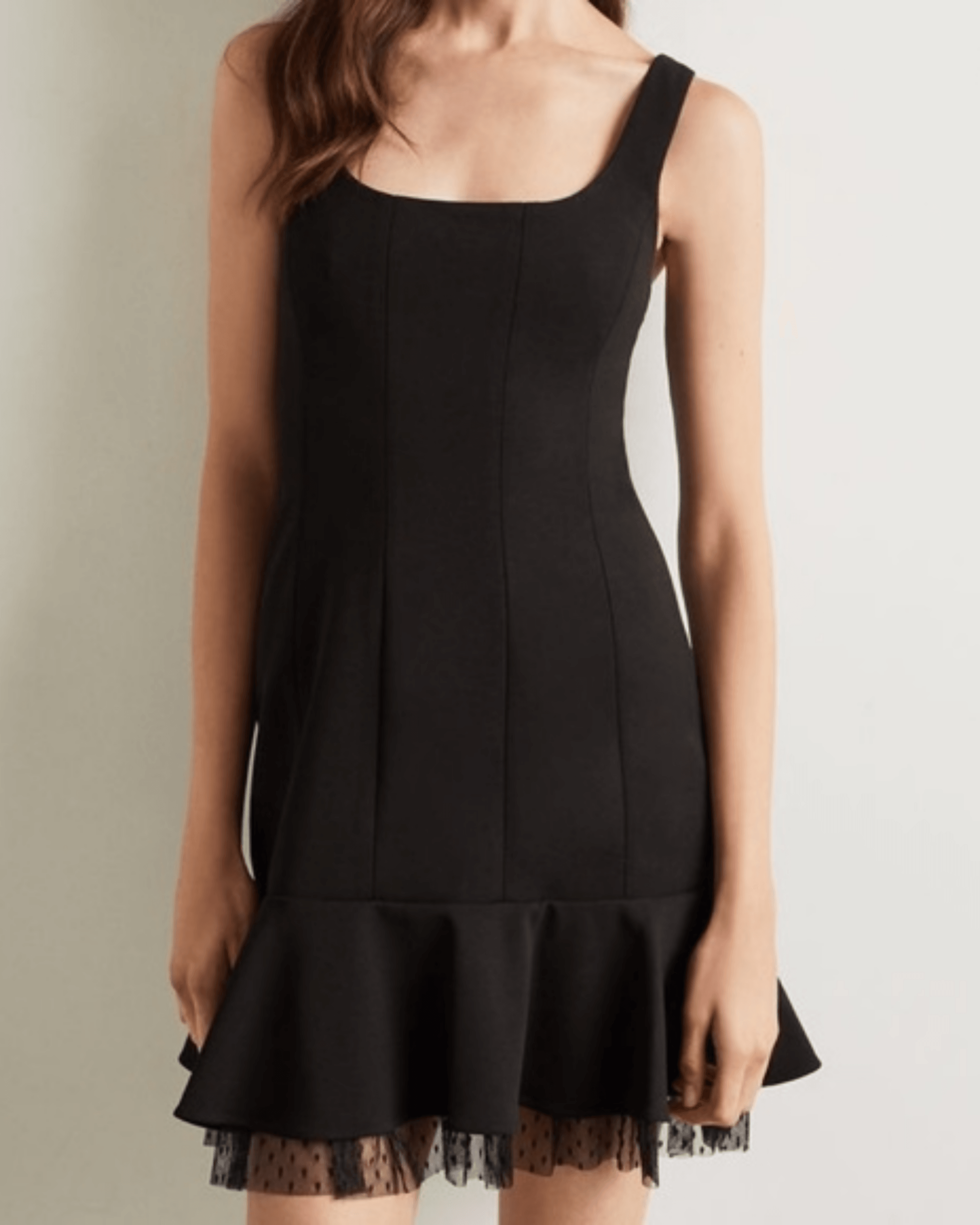 Scoop Neck Fluted Dress - Endless - UAE Rental and Resale for Women's Fashion