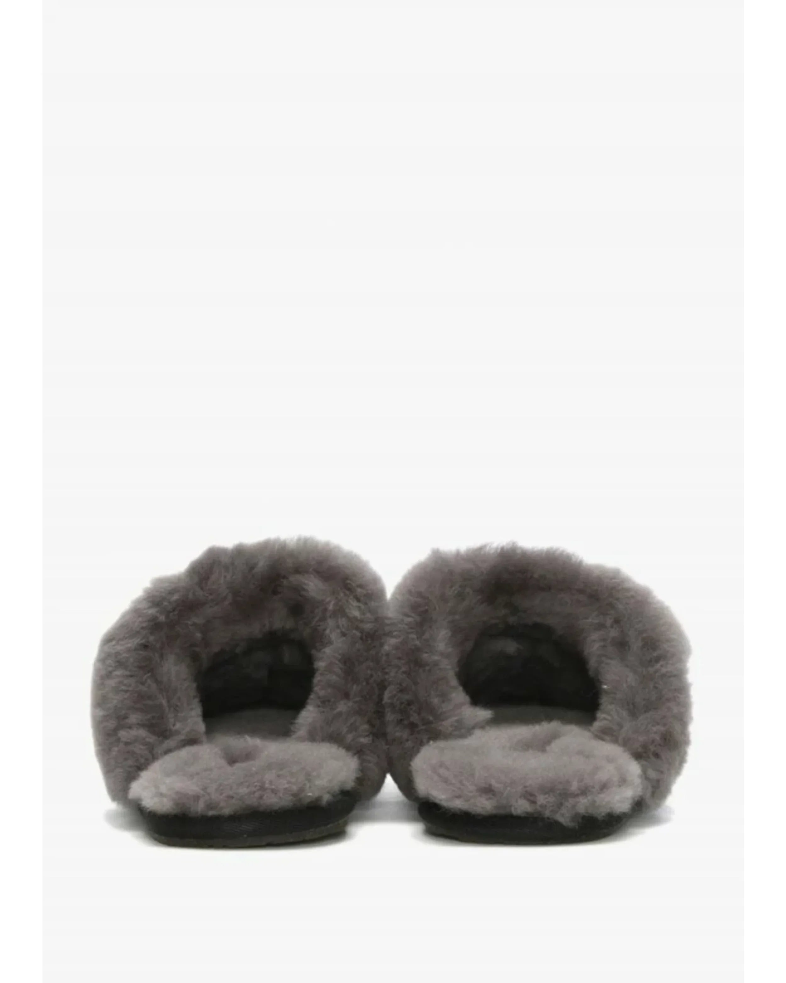 Scuffette Black Grey Suede Shearling Slippers - Endless - UAE Rental and Resale for Women's Fashion