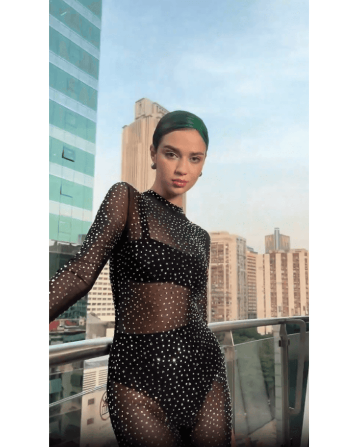 See Trough Rhinestone Jumpsuit - Endless - UAE Rental and Resale for Women's Fashion