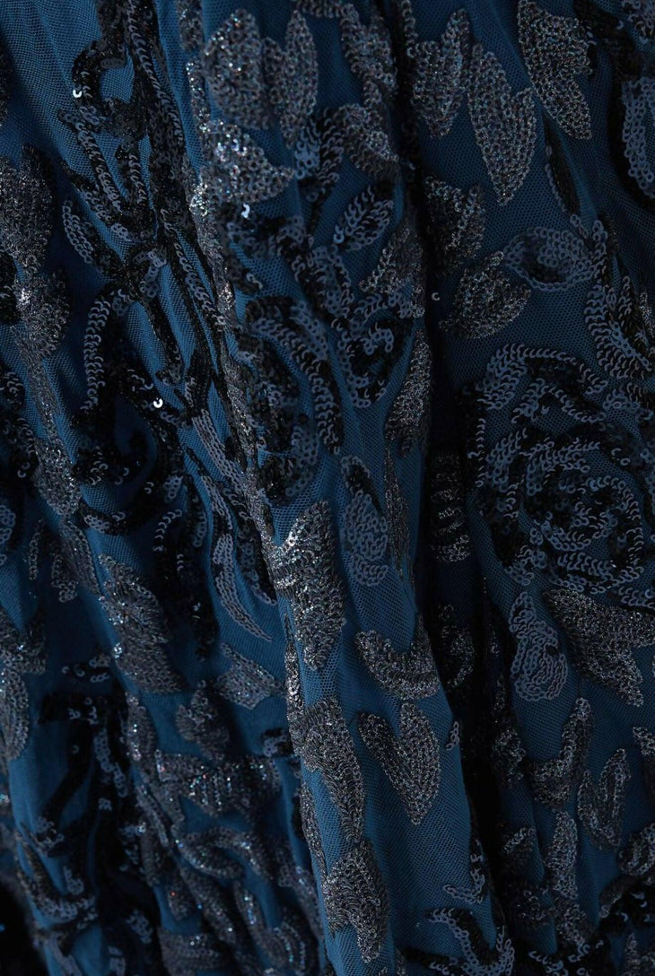 Sequin Embellished One Shoulder Gown in Lace - Endless - UAE Rental and Resale for Women's Fashion