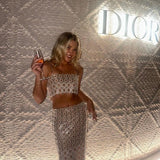 Sequin Embellished Top & Midi Skirt Co-ord Set - Endless - UAE Rental and Resale for Women's Fashion