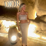 Sequin Embellished Top & Midi Skirt Co-ord Set - Endless - UAE Rental and Resale for Women's Fashion