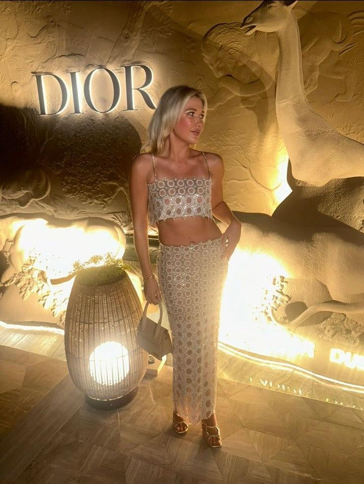 Sequin Embellished Top & Midi Skirt Co-ord Set - Endless - UAE Rental and Resale for Women's Fashion